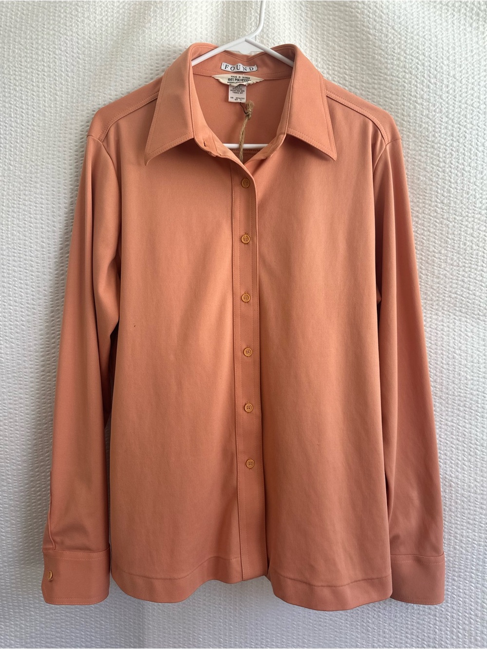 Vintage Sears Perma Prest Peach Secretary Blouse Size 20 USA Made Women’s XL